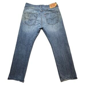 Levis 501 Jeans Mens 36x30 (35x28) Dark Wash Denim Straight Leg Button Fly Pants